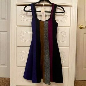 Ronny Kobo fit and flare metallic knit dress